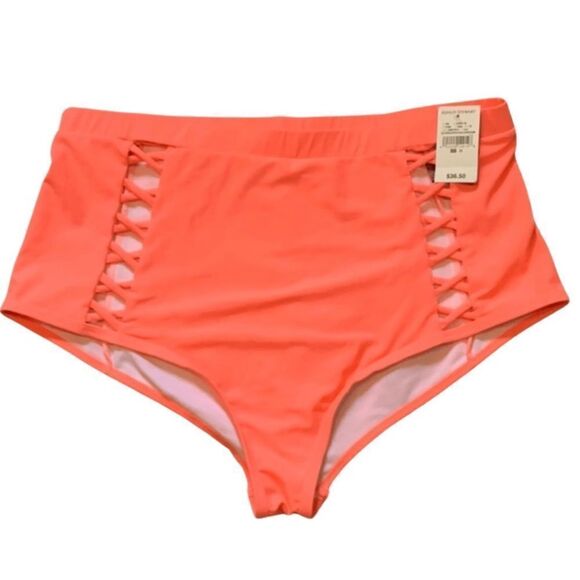 NWT Ashley Stewart CRISS CROSS HIGH WAIST BIKINI Sz 20 - Picture 2 of 7